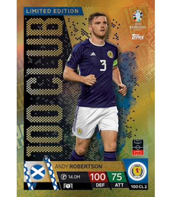 Topps Match Attax UEFA EURO 2024 100CLUB Limited Edition Andy Robertson (Scotland)